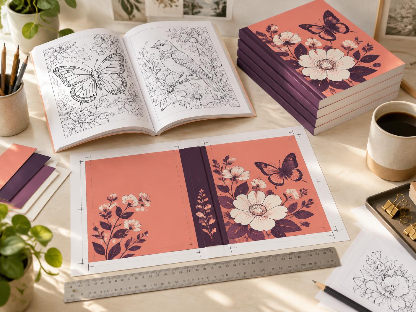Paperback interior, full cover proof and finished printed books